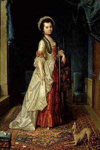 Portret van een jong meisje in een elegant interieur